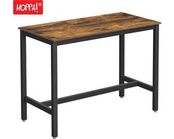 Hoppa! Vintage Metalen Bartafel | Bruin | Metaal | 120 x 60 x 90 cm (L x B x H)