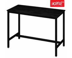 Hoppa! Vintage Metalen Bartafel | Zwart | Metaal | 120 x 60 x 90 cm (L x B x H)