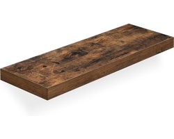 Hoppa! wandplank | voor boeken, foto's, decoratie | zwevende plank | 60 x 20 x 3,8 cm (BxDxH) | kantoorplank, MDF | vintage bruin