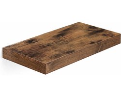 Hoppa! Wandplank | Wandplank voor boeken, foto's of decoratie | Zwevende plank | Kantoorplank | MDF | Voor woonkamer, keuken, hal, slaapkamer of badkamer | Vintage bruin | 40 x 20 x 3,8 cm (B x D x H)