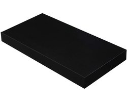 Hoppa! Wandplank - Wandplank voor boeken, foto's of decoratie - Zwevende plank - Kantoorplank - MDF - Voor woonkamer, keuken, hal, slaapkamer of badkamer - Vintage Zwart- 40 x 20 x 3,8 cm (B x D x H)