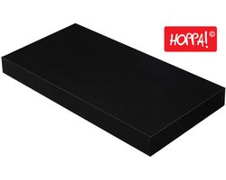 Hoppa! Wandplank | Wandplank voor boeken, foto's of decoratie | Zwevende plank | Kantoorplank | Voor woonkamer, keuken, hal, slaapkamer of badkamer | Vintage Zwart| 40 x 20 x 3,8 cm (B x D x H)