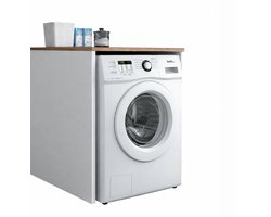 Hoppa! Wasmachine kast - Okkernoot & Wit - 65 x 50 x 91.8 cm (B x D x H)