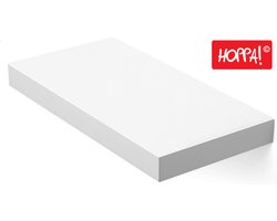Hoppa! - Zwevende Wandplank - Wit - MDF - 40 x 20 x 4 cm (L x D x H)