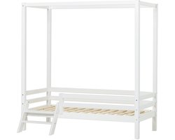 Hoppekids ECO Dream Hemelbed met ladder 70x160 cm, Wit