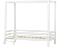 Hoppekids ECO Dream Hemelbed met ladder 90x200 cm, Wit