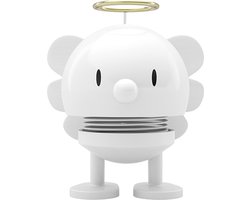Hoptimist Angel Bumble Beeldje - S - Wit - Engel Beeldje & Kerstmis Decoratie voor Woonkamer of Kantoor - Leuk Kerst Cadeau Idee voor Mannen, Vrouwen en Kinderen
