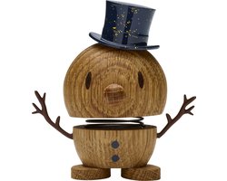 Hoptimist Sneeuwpop Decoratie - S - Eikenhout - Houten Kerstdecoratie & Kerstversiering voor Woonkamer of Kantoor - Leuk Kerstcadeau Idee voor Familie, Vrienden en Kinderen