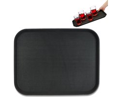 horeca dienblad - set van 2 - rechthoekig - 46 x 35 cm - zwart