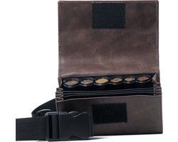 Horeca Portemonnee - Horeca Portefeuille - Munthouder - Kelnerbeurs - Horeca portemonnee met munthouder - Kelner Portemonnee - Biljethouder - Taxi Portemonnee - Koopmansbeurs - Biljetten Portemonnee - Horeca Beurs - Horeca Biljethouder - Sale - Bruin