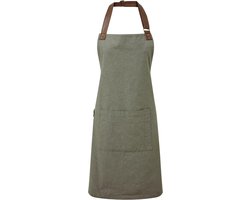 Horecaschort / apron moss green oxford katoen / restaurant schort / Horeca kleding /keukenschort