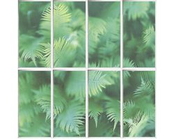 Horizons raam/bladeren groen (glasroeden vliesbehang, multicolor)