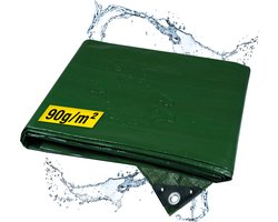Horizont Ultra Sterk Afdekzeil - 3 x 3 m – 90 g/m² – Groen - Weerbestendig, Waterdicht & UV-beschermd – Stevig Zeil voor Buiten Meubels, Aanhanger, Houtopslag of Zwembad – Grondzeil - Autohoes