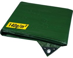 Horizont Ultra Sterk Afdekzeil - 3 x 4 m – 140 g/m² – Groen - Weerbestendig, Waterdicht & UV-beschermd – Stevig Zeil voor Buiten Meubels, Aanhanger, Houtopslag of Zwembad – Grondzeil - Autohoes