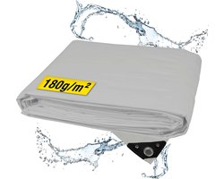 Horizont Ultra Sterk Afdekzeil - 4 x 8 m – 180 g/m² – Grijs - Weerbestendig, Waterdicht & UV-beschermd – Stevig Zeil voor Buiten Meubels, Aanhanger, Houtopslag of Zwembad – Grondzeil - Autohoes