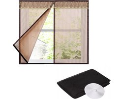 Horrengaas Met Velcro Klittenband - Vliegenhor Voor Raam - Zelfklevend Raamhoor Gaas - Muggenhor Op Maat Te Knippen - Muggengaas Insectenhor Centimeter - Anti Muggen/Vliegen/Insecten Hor - 130x150cm - Zwart