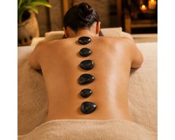 Hot Rocks Massage Stenen - Set van 9 Granieten Stenen - Warm & Koud Gebruik
