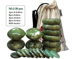 Hot Stone Massage Set met Elektrische verwarming - 20 Stuks - Professionele Massageset - Verlichting Van Spanning En Spierpijnmassage -- Wellness thuis - massage - Cadeauset