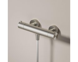 Hotbath Archie Douchemengkraan - thermostatisch - 1/2 doucheslang - onderaansluiting - IX RVS316