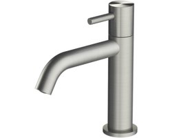 Hotbath Archie Fonteinkraan - Opbouw - Uitvoering IX - Geborsteld RVS - Roestvrijstaal - 160 mm - Waterbesparend