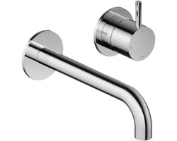 Hotbath Cobber 2-gats inbouw wastafelkraan 18cm chroom CB005 afbouwdeel