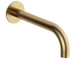 Hotbath Cobber Cobber 70 Baduitl - 225 mm - Living Colours Vormen een Poetsbaar Patina - Geborsteld Messing PVD