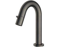 Hotbath Cobber Fonteinkraan - Opbouw - Uitvoering AI - Mat Zwart - Messing - 193 mm - Waterbesparend