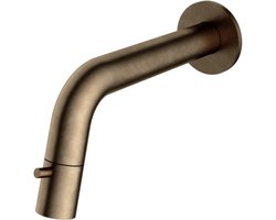 Hotbath Cobber Fonteinkraan Wandmodel - Inbouw - Inkortbaar - Uitvoering AB - Verouderd Messing - Messing - 60 mm - Waterbesparend