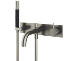 Hotbath Cobber X Afbouwdeel - Inbouw Douche/Badmengkraan - Automatische Omstelinrichting - Geborsteld RVS 316