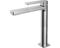 Hotbath Gal - Wastafelmengkraan - zonder Waste - Hoog - Chroom - Opbouw - Chroom