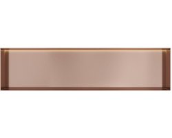 Hotbath &More Inbouwnis - 30 x 120 x 10 cm - Frameless - met LED-verlichting - Geborsteld Koper PVD