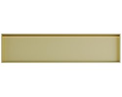Hotbath &More Inbouwnis - 30 x 120 x 10 cm - met LED-verlichting - Geborsteld Messing PVD