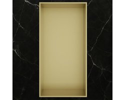 Hotbath &More Inbouwnis - 30 x 15 x 10 cm - Frameless - Geborsteld Messing PVD