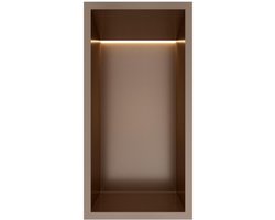 Hotbath &More Inbouwnis - 30 x 15 x 10 cm - met LED-verlichting - Tuscan Bronze