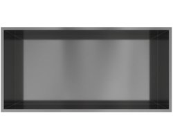 Hotbath &More Inbouwnis - 30 x 60 x 10 cm - Geborsteld Gunmetal PVD