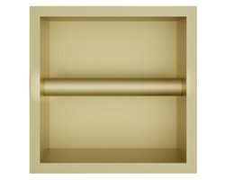 Hotbath &More Inbouwnis en Borstelgarnituur - 16 x 16 x 126 cm - Geborsteld Messing PVD