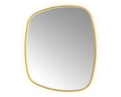 Hotbath &More Mirrors Contour LED Badkamerspiegel - Figuur - 100 x 100 cm - Geborsteld Messing Pvd