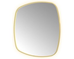 Hotbath &More Mirrors Contour LED Badkamerspiegel - Figuur - 120 x 120 cm - Geborsteld Messing Pvd
