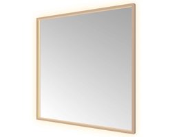Hotbath &More Mirrors Square LED Badkamerspiegel - Rechthoek - 80 x 80 cm - Geborsteld Koper Pvd