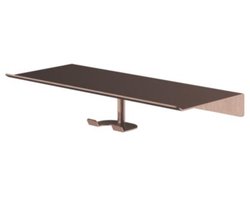 Hotbath &More Shelves - Haak voor Douchewisser - Voor Planchet - Geborsteld Koper PVD