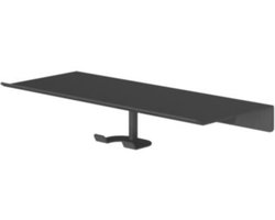 Hotbath &More Shelves - Haak voor Douchewisser - Voor Planchet - Geborsteld Zwart