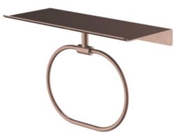 Hotbath &More Shelves - Handdoekring - Voor Planchet - Geborsteld Koper PVD