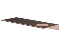 Hotbath &More Shelves - Planchet 30 Cm - Inclusief Bevestigingsrails - Met 1 Uitsparing - Voor Zeepdispenser of Beker - Geborsteld Koper PVD