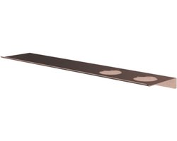Hotbath &More Shelves - Planchet 60 Cm - Inclusief Bevestigingsrails - Met 2 Uitsparingen - Voor Zeepdispenser of Beker - Geborsteld Messing PVD
