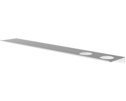 Hotbath &More Shelves - Planchet 80 Cm - Inclusief Bevestigingsrails - Met 2 Uitsparingen - Voor Zeepdispenser of Beker - Mat Wit