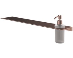 Hotbath &More Shelves - Zeepdispenser - Gematteerd Glas - Voor Planchet - Geborsteld Koper PVD