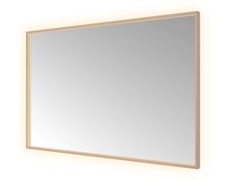 Hotbath &MORE Spiegel directe en indirecte LED color changing spiegelverwarming dimbaar met afstandsbediening Geborsteld zwart PVD