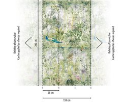 HOTEL CHIC FOTOBEHANG | Tropisch & exotisch - Groen Blauw Grijs - Livingwalls The Wall II