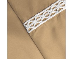 Hotel Home Collection - Dekbedovertrek - Dorothy - 140x200/220 +1*60x70 cm - Zand
