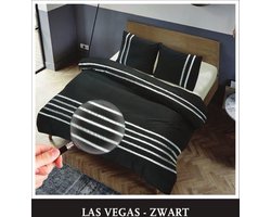 Hotel Home Collection - Dekbedovertrek - Las Vegas - 140x200/220 +1*60x70 cm - Zwart